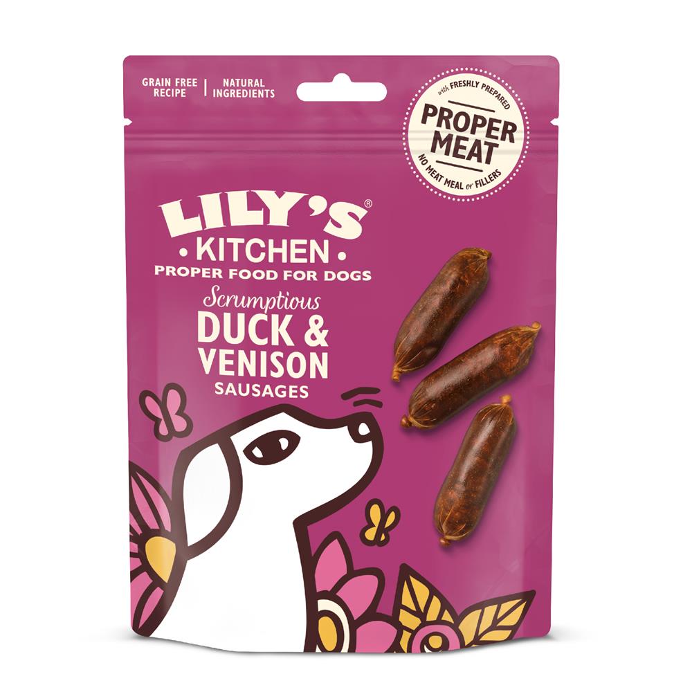 Duck and Venison Sausages 70g, Lilys Kitchen