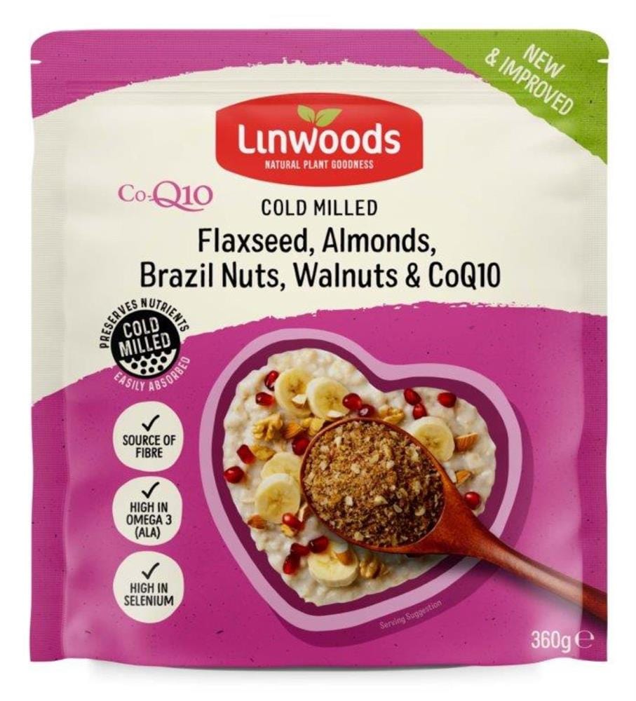 Milled Flaxseed Nuts & Q10 mix 360g, Linwoods