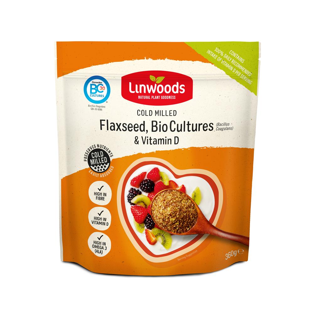 Flaxseed Bio-cultures & Vitamin D 360g, Linwoods