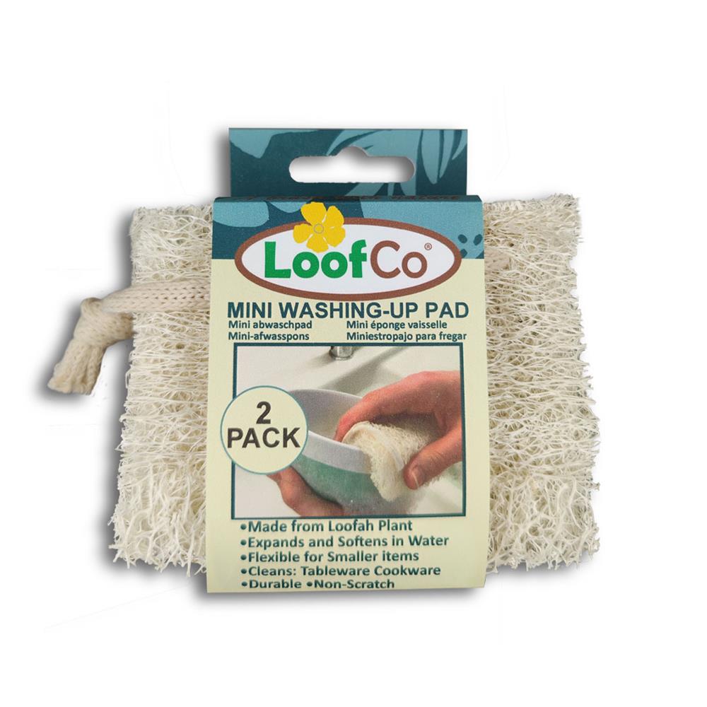 Mini-Washing-Up loofah Pads 2-Packs, LoofCo