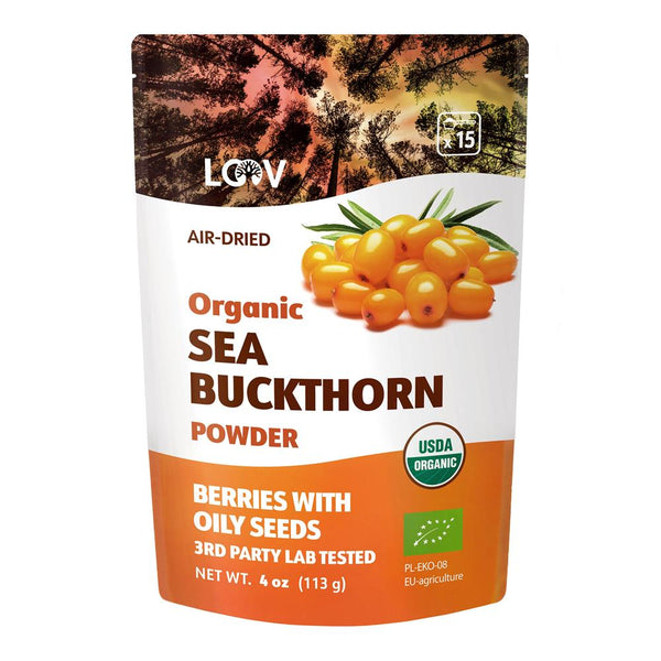 Organic Sea Buckthorn Air-Dried Powder 113g, Loov