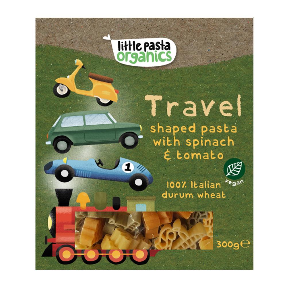 Little Pasta Organics Travel Shaped Pasta (Spinach & Tomato), Little Pasta Organics