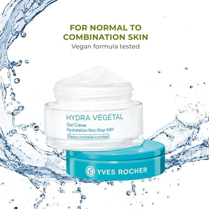 Yves Rocher 48 Hour Moisturizing Gel Cream for Normal to Combination Skin 1.6 fl oz