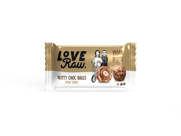 Vegan M:lk Choc Nutty Choc Balls 28g, LoveRaw