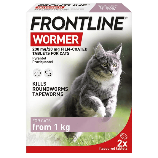 Frontline Wormer Flavoured Tablets For Cats Pack of 2 - welzo