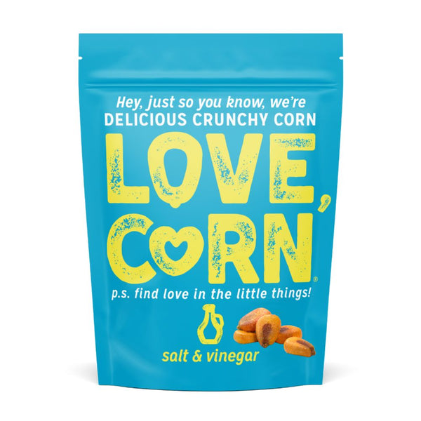 Salt & Vinegar Corn Snack 45g, Love Corn