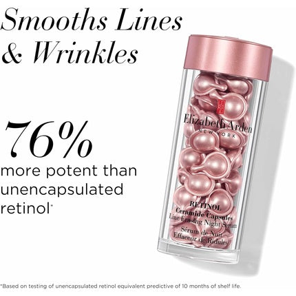 Elizabeth Arden SMOOTH & RENEW Retinol Ceramide Capsules Anti-Aging Skincare for Smoothing Fine Lines & Wrinkles Luxury Gifting for Women