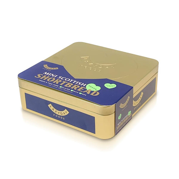 Scottish Vegan Mini Shortbread Gifting Tin 250g, Lazy Days