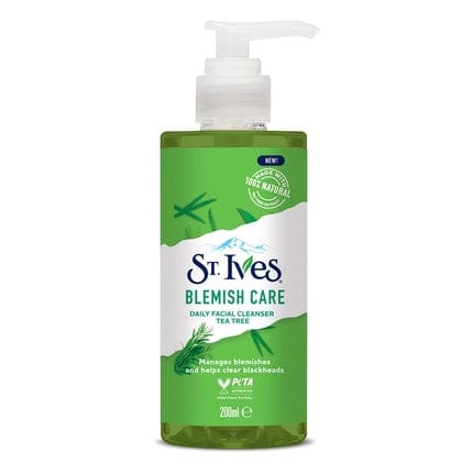 St. Ives tea tree face rengøringsmiddel til pletter tilbøjelig hud 200 ml