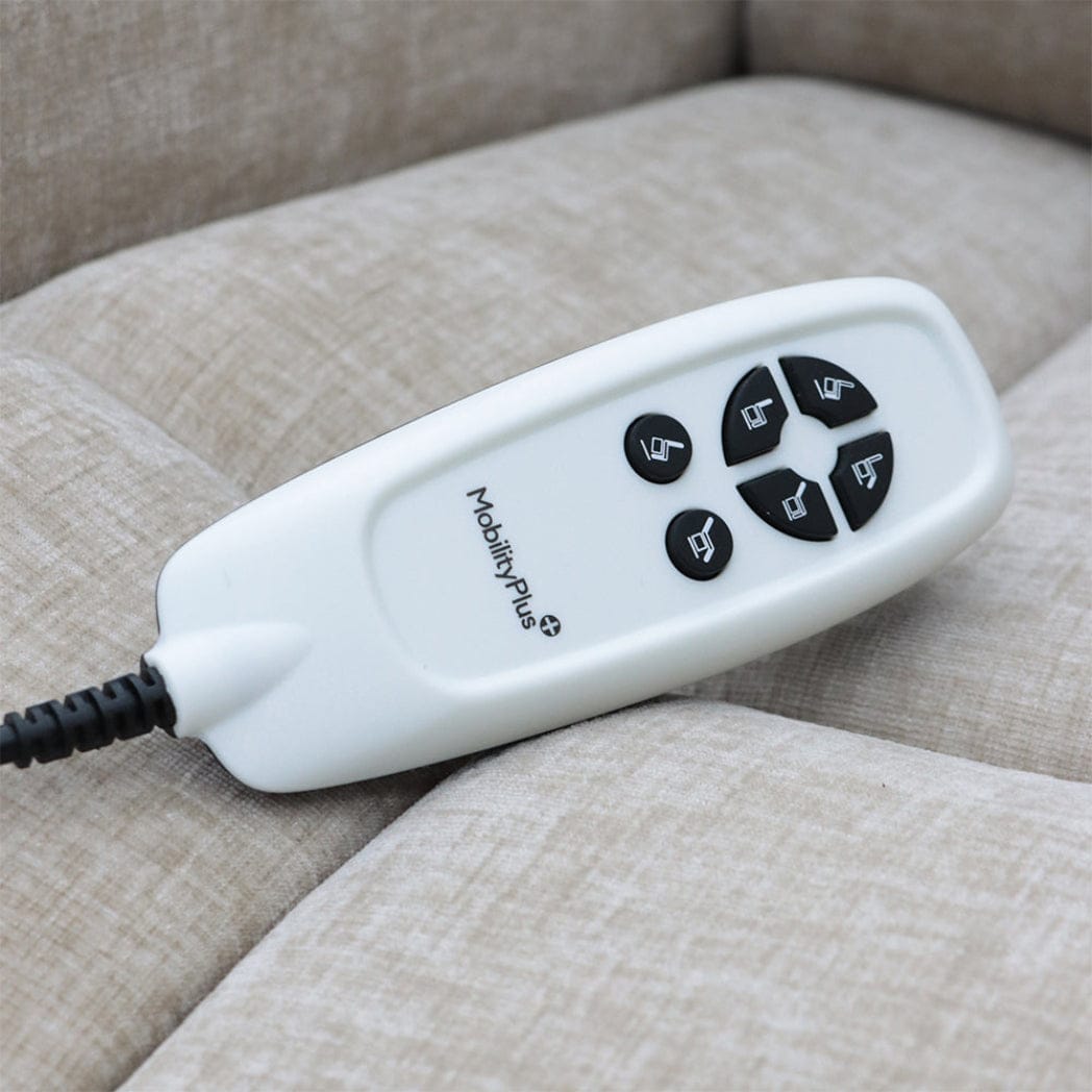 Langham Riser Recliner mit Wärme und Massage – Haferflocken-Chenille-Stoff – Bild 6
