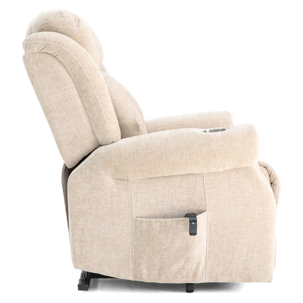 Langham Riser Recliner mit Wärme und Massage – Haferflocken-Chenille-Stoff – Bild 5