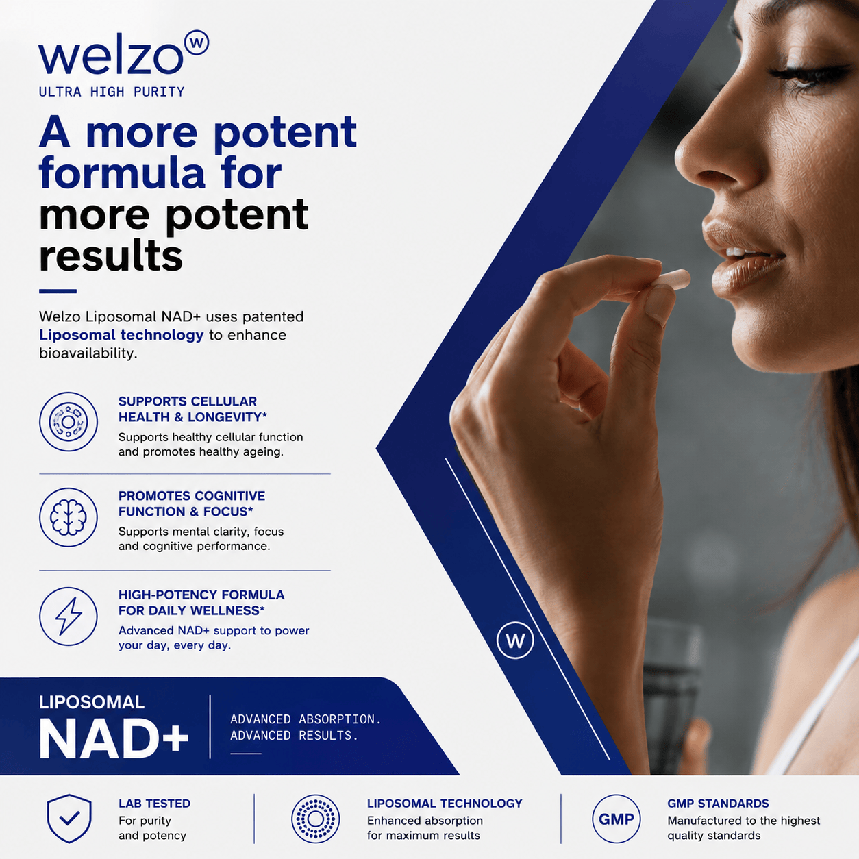 Welzo Ultra Purity Liposomal NAD+ 1000