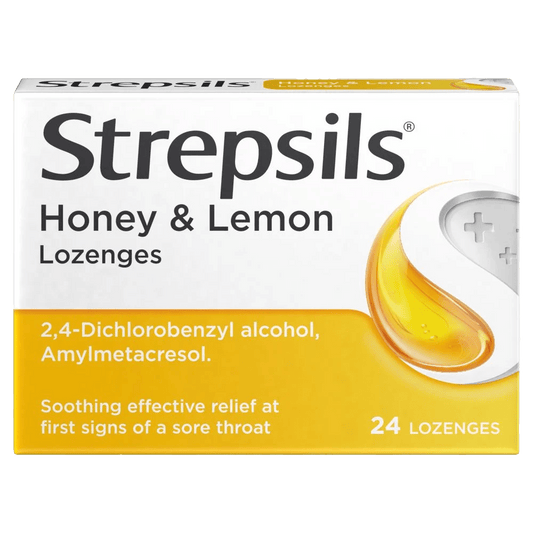 Strepsils Lozenges Honey & Lemon Pack of 24 - welzo