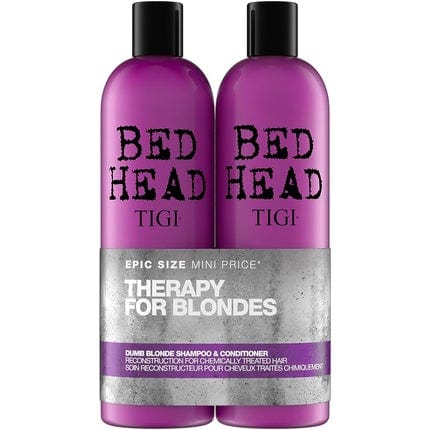 Bed Head by TIGI Dumb Blonde Shampoo and Conditioner Set Nourishing Professional Colored Hair Treatment