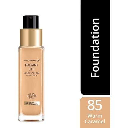 Max Factor Radiant Lift Liquid Pump Foundation with SPF30 and Hyaluronic Acid 085 Caramel 30ml