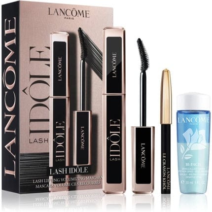 Lancome Mascara Set 2 x 18ml - No1 Black with Eyeliner Pencil No Black 18g and Makeup Remover 30ml - Welzo