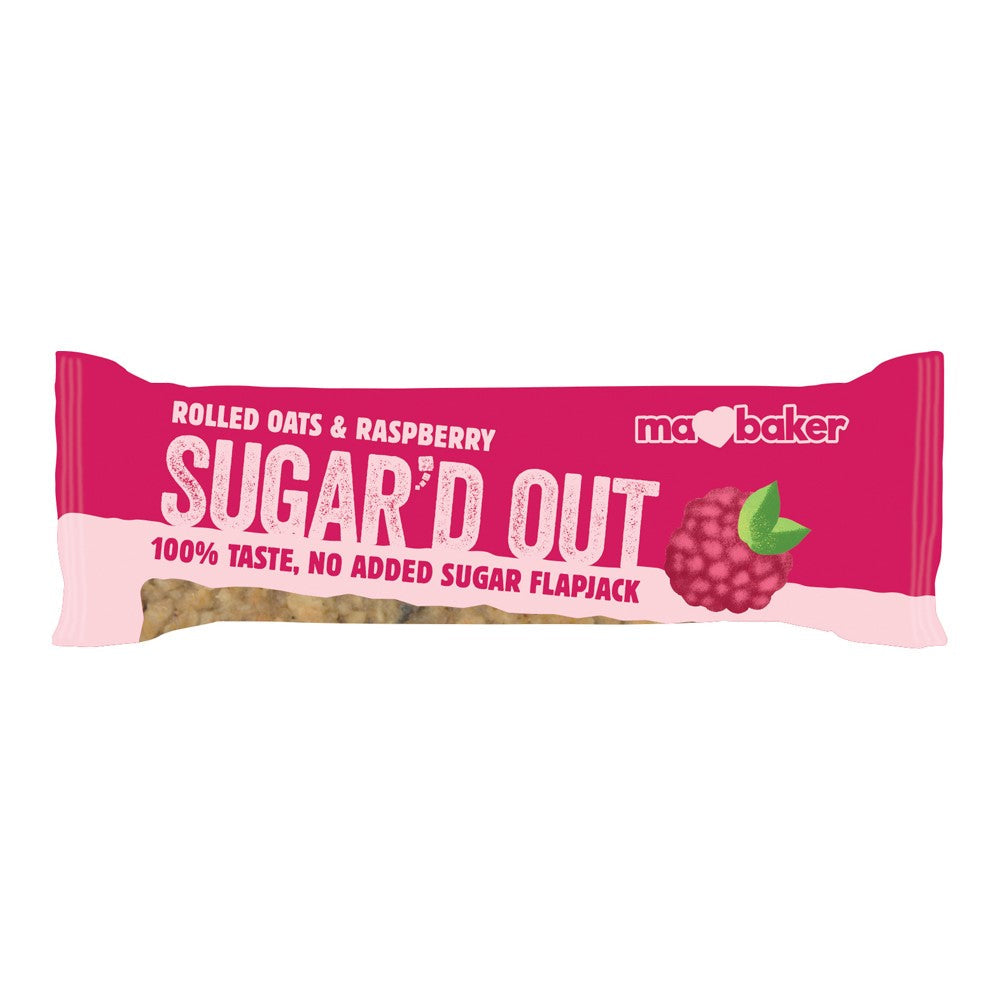 Sugar'd Out No Added Sugar Flapjack - Raspberry, Ma Baker