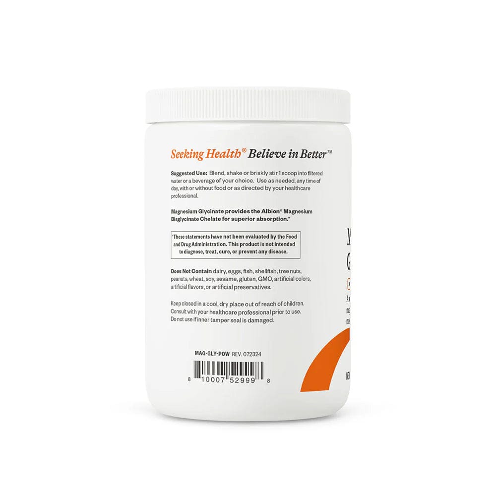 Magnesium Glycinate Powder, 187.5g - Seeking Health