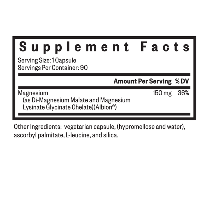 Optimal Magnesium - 150 mg - 100 Vegetarian Capsules - Seeking Health