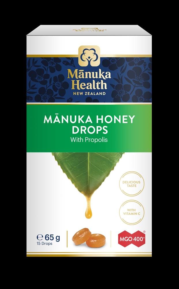 MGO 400+ Manuka Honey Drops with Propolis 65gm-15's, Manuka