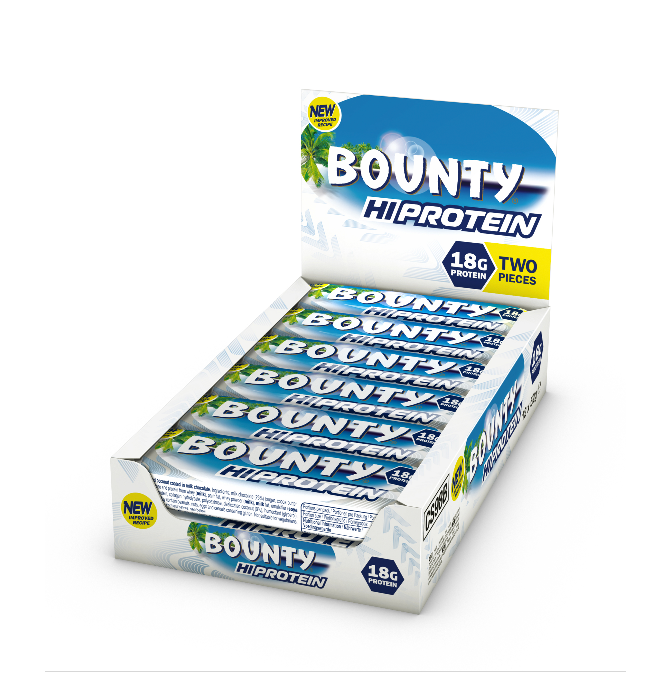 Bounty Protein Bar 12x52g Coconut