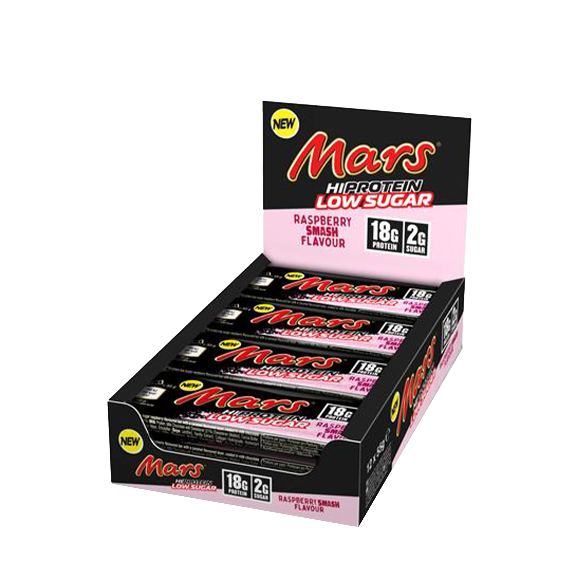 Mars Hi Protein Low Sugar 12x55g Raspberry Smash