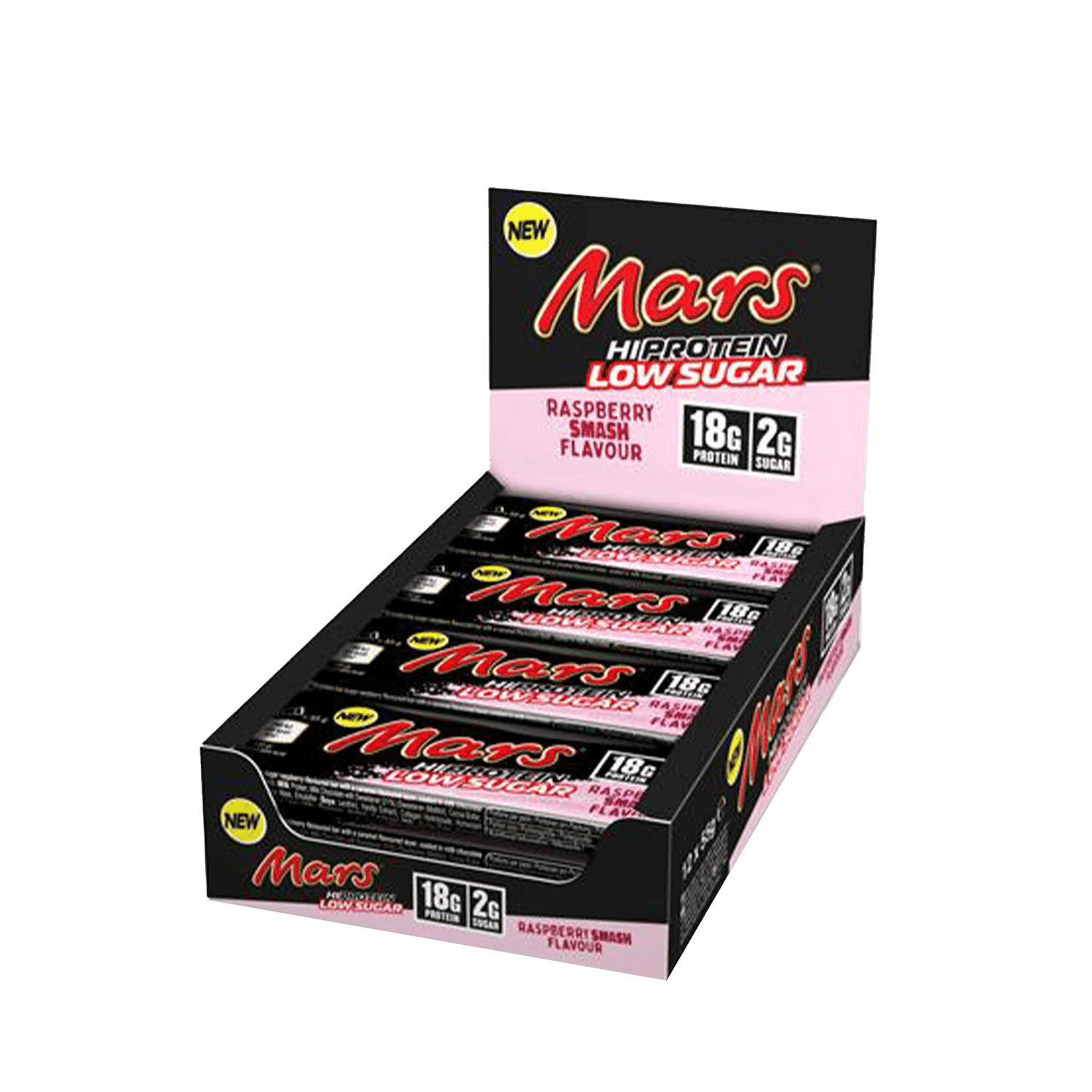 Mars Hi Protein Low Sugar 12x55g Raspberry Smash