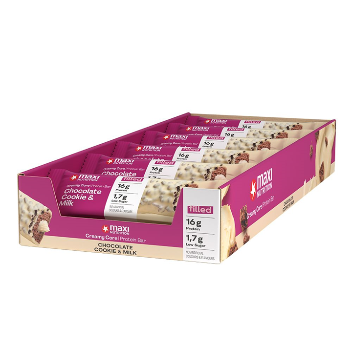 Maxi Nutrition Creamy Core Bar 12x45g Chocolate Cookie & Milk