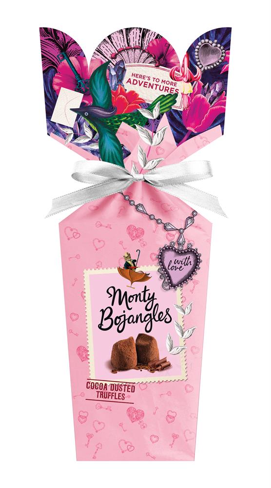 Choccy Scoffy Cocoa Dusted Truffles Bouquet Gift Box 110g, Monty Bojangles