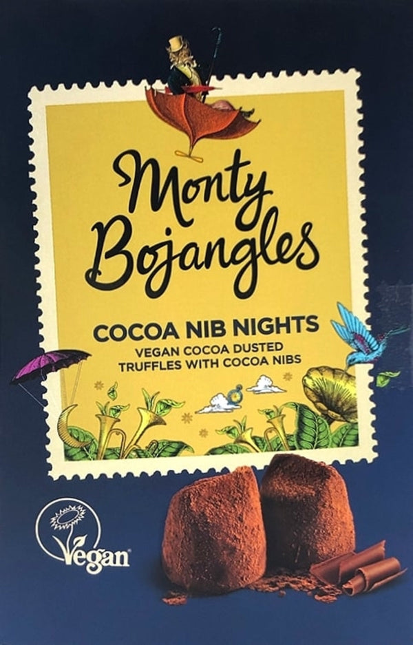 Cocoa Nib Nights Vegan Truffles Gift Carton 180g, Monty Bojangles