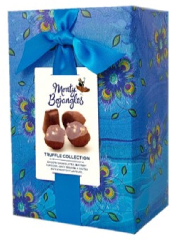 Peacock Blue Gift Wrapped Truffles Collection 190g, Monty Bojangles