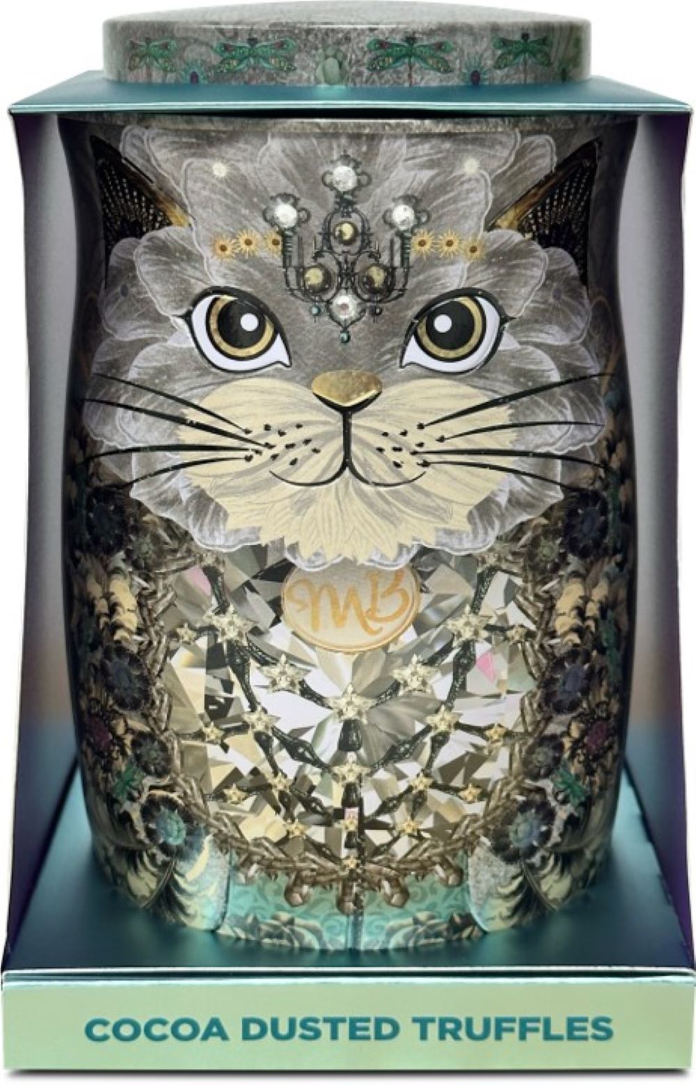 Diamond Empress Cat Tin Gift with Truffles Selection 200g, Monty Bojangles