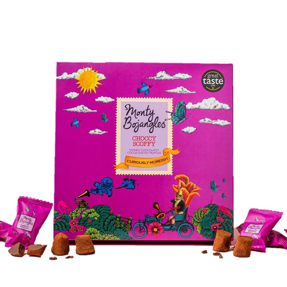 Choccy Scoffy Cocoa Dusted Truffles Glorious Gift Box 270g, Monty Bojangles