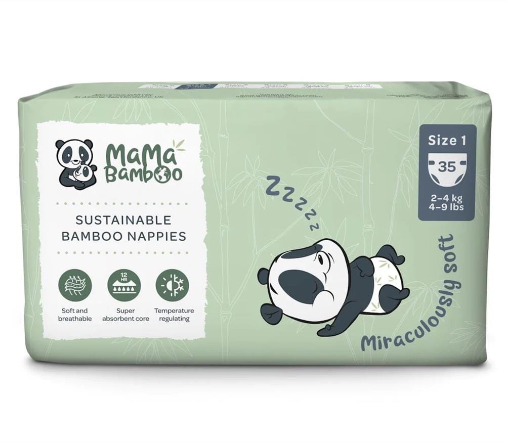 Mama Bamboo Eco Nappies - Size 1 (Newborn) 850g, Mama Bamboo