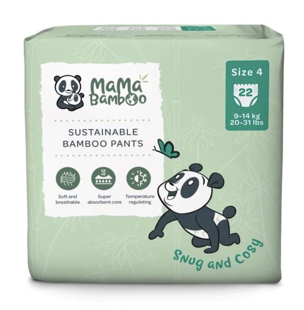 Mama Bamboo Eco Nappy Pants - Size 4+ (Medium Plus) 830g, Mama Bamboo