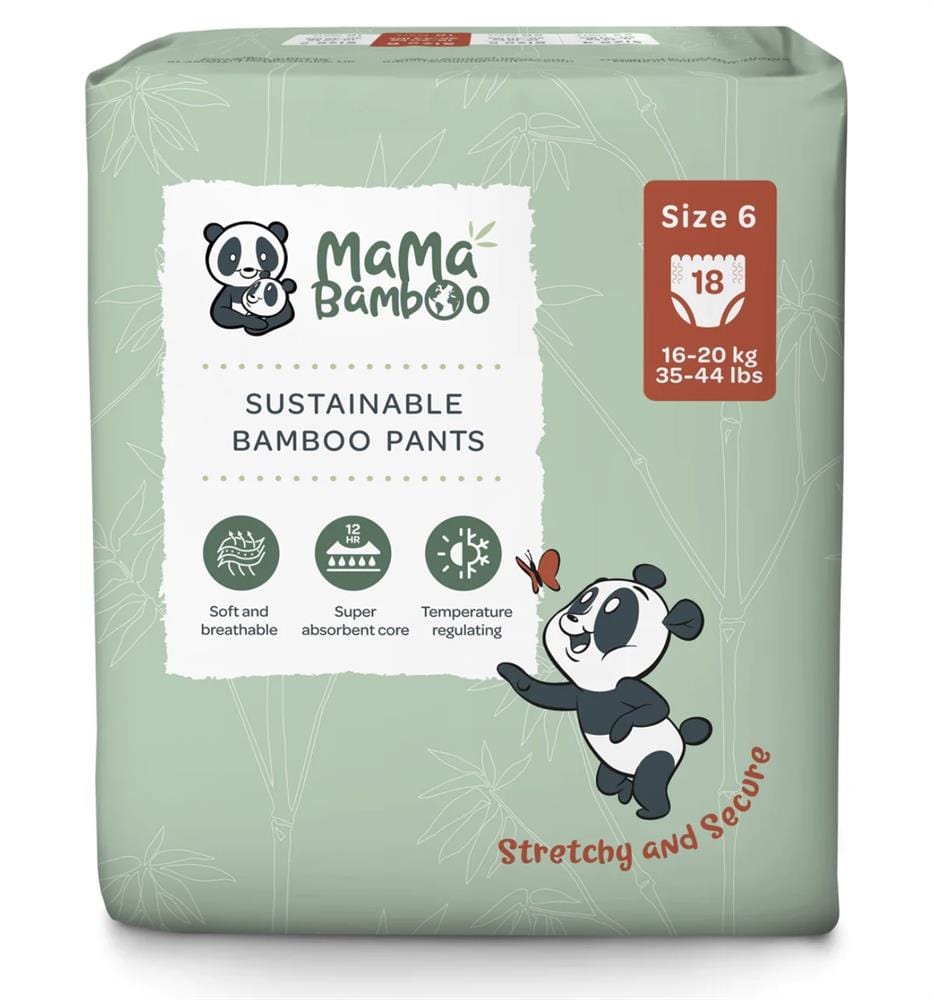 Mama Bamboo Eco Nappy Pants - Size 6+ (X-Large Plus) 830g, Mama Bamboo