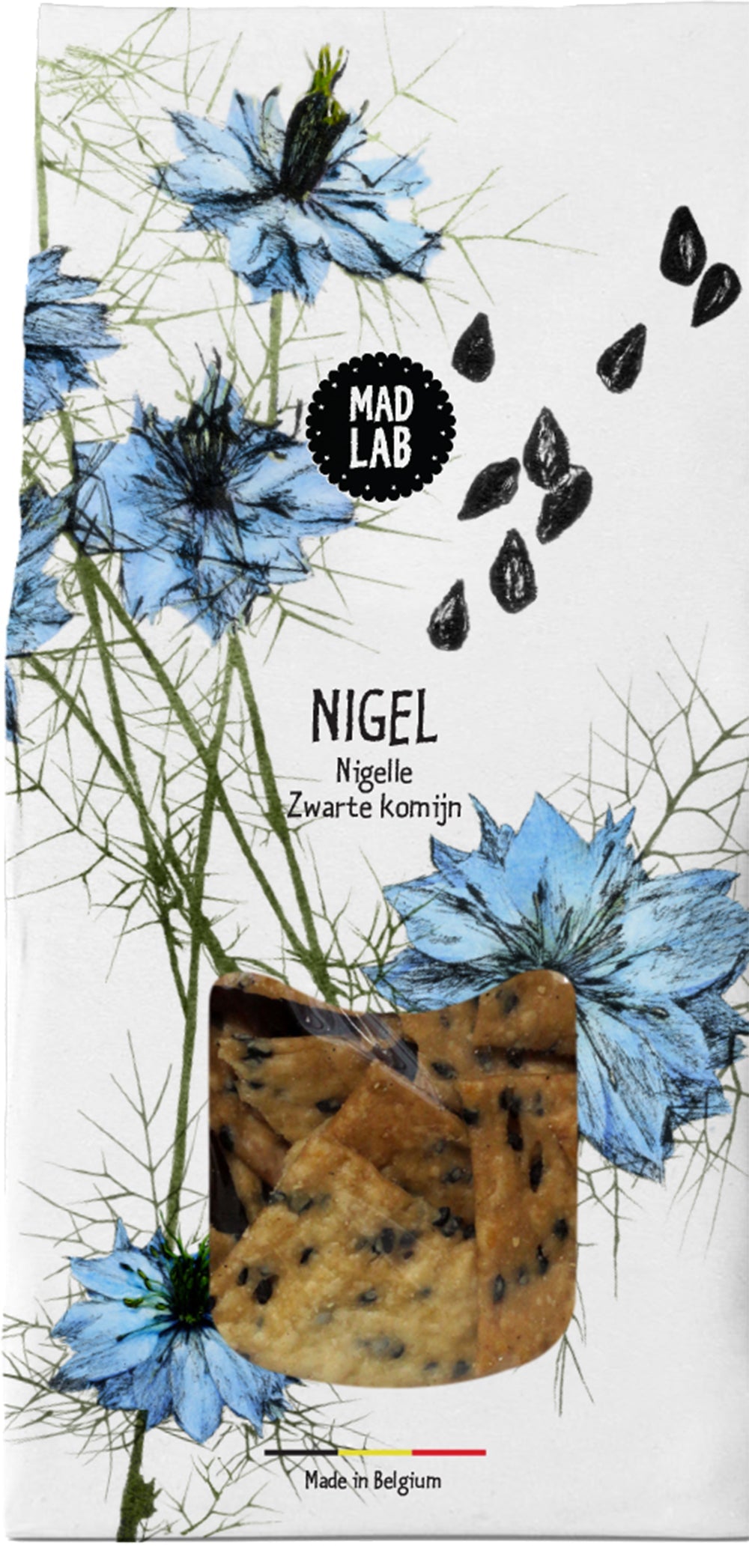 Nigel - Organic Black Cumin Seeds Crackers 110g, MAD LAB