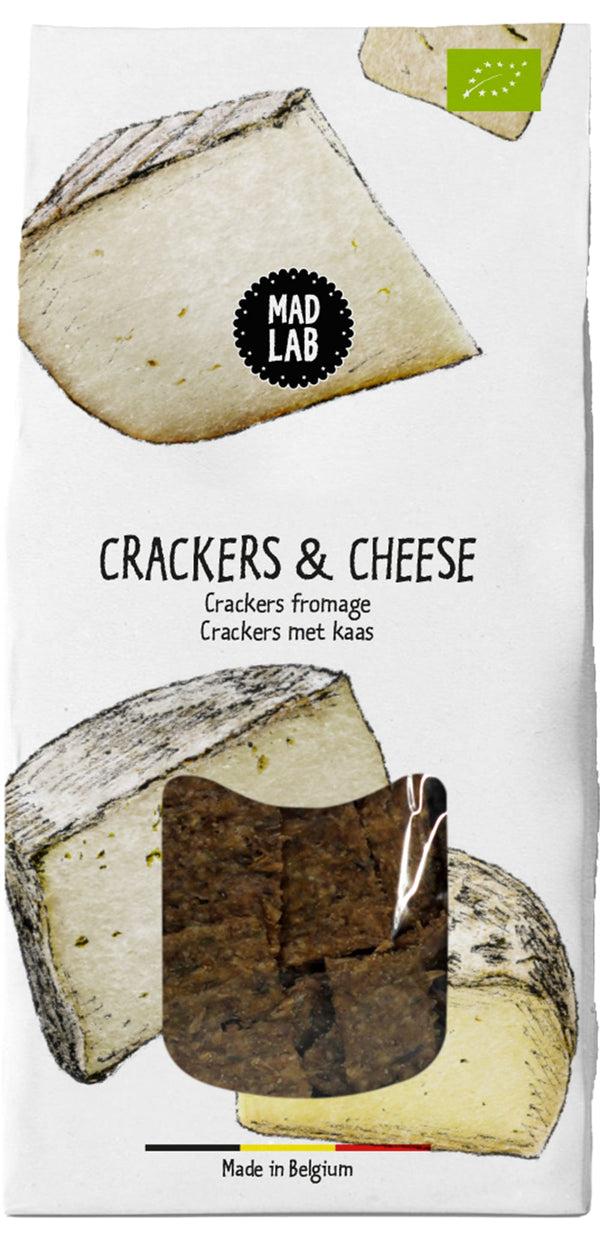 Crackers and Cheese - Organic Cheese Crackers 110g, MAD LAB