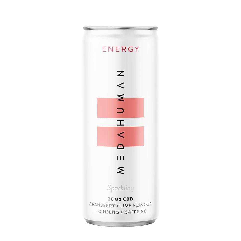 MEDAHUMAN ENERGY is a cranberry and lime flavoured CBD+ drink, Medahuman