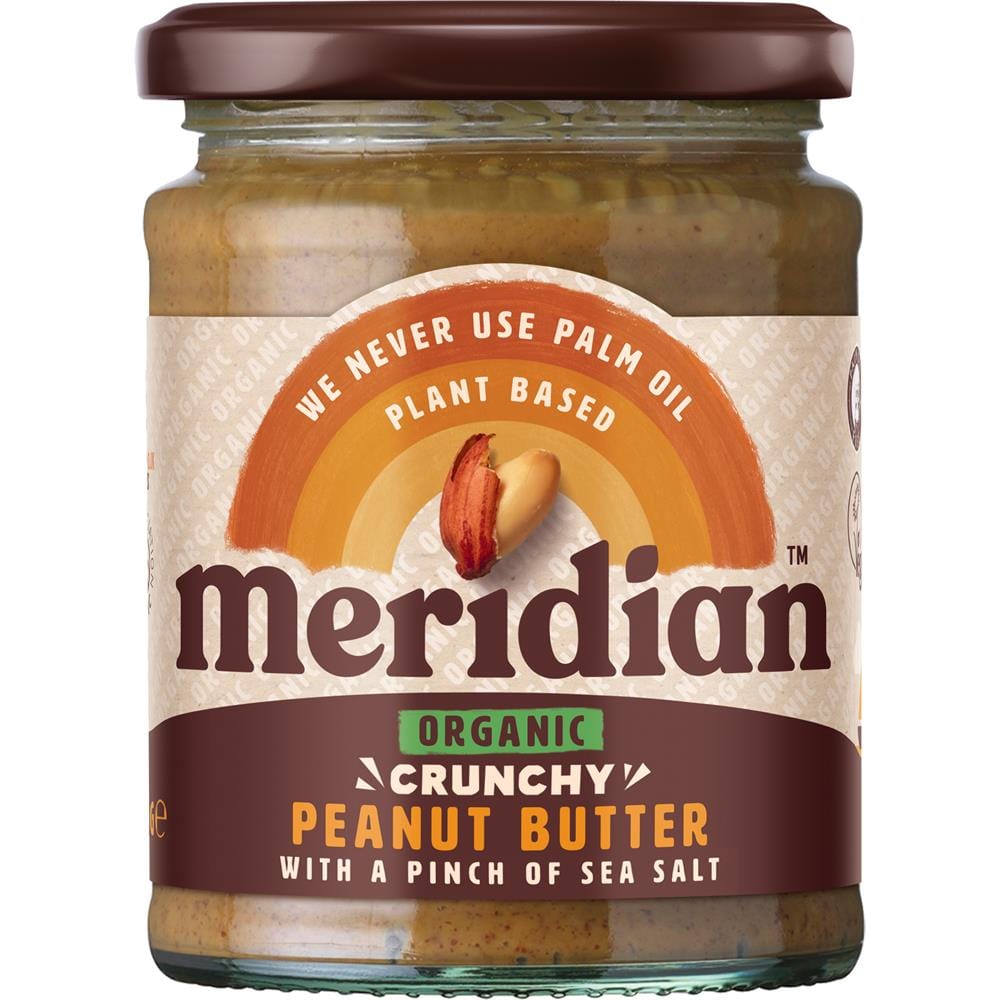 Organic Crunchy Peanut Butter With Salt 280g, Meridian