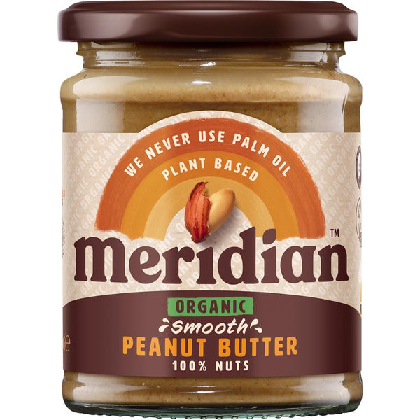 Organic Smooth Peanut Butter 100% 280g, Meridian