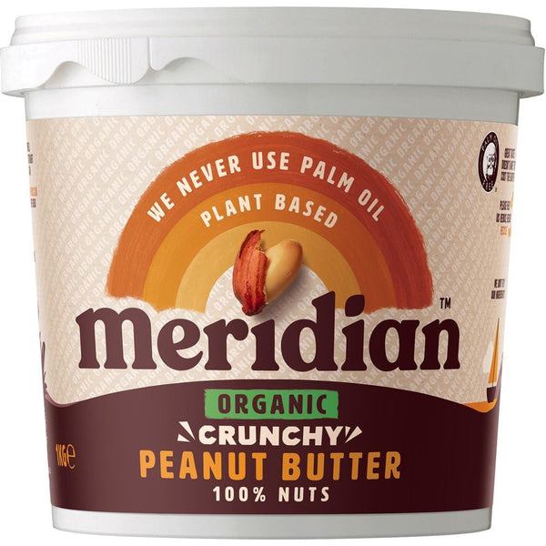 Organic Crunchy Peanut Butter 100% 1000g, Meridian