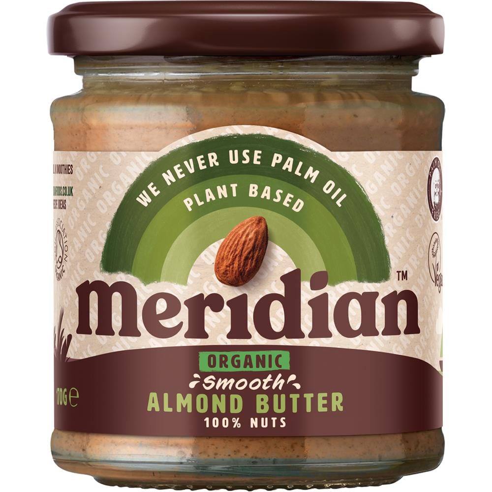 Meridian Organic Smooth Almond Butter 100% 170g, Meridian