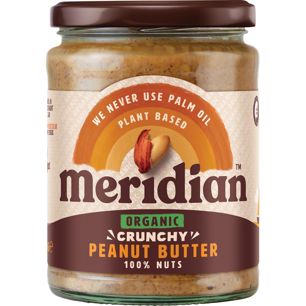 Meridian Organic Crunchy Peanut Butter 100% (470g), Meridian