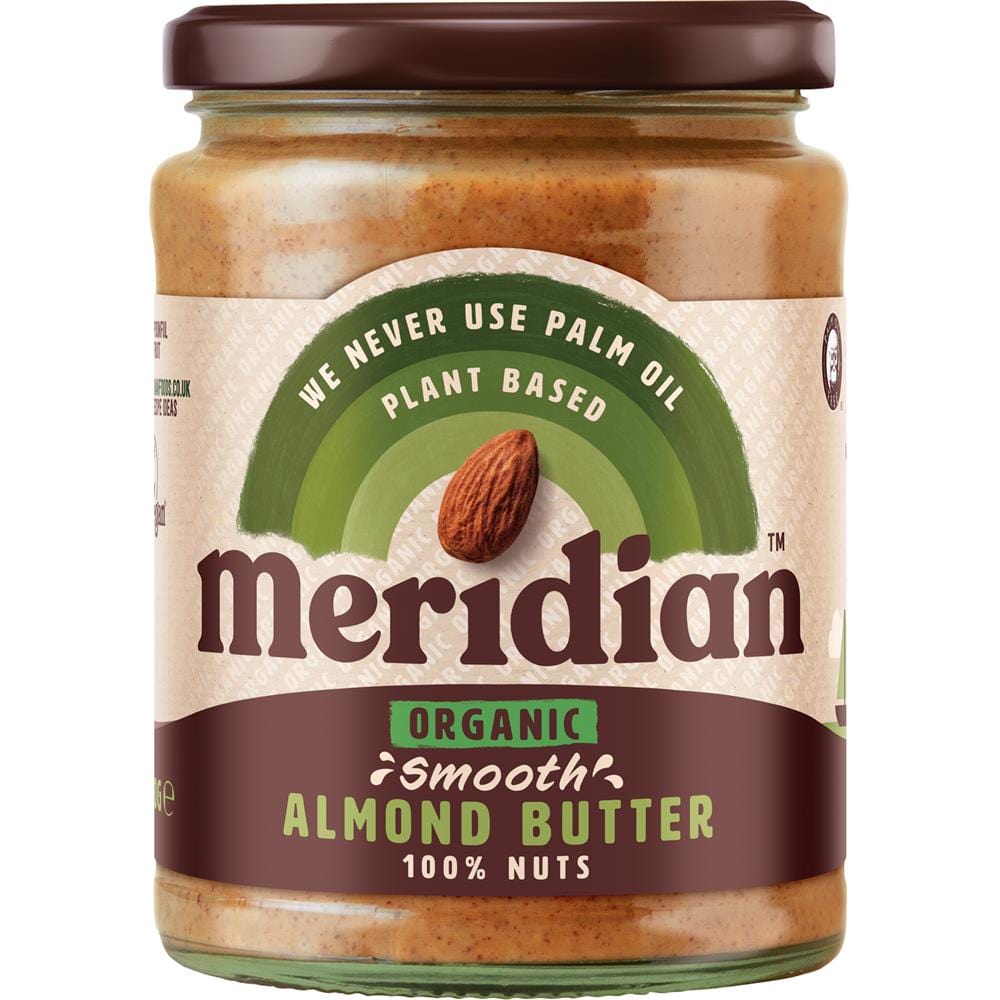 Meridian Organic Smooth Almond Butter 100% (470g), Meridian