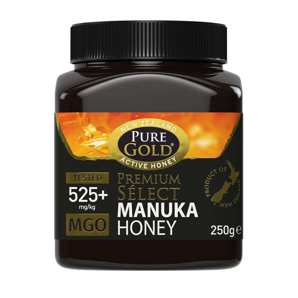 Pure Gold Premium Select Manuka Honey MGO -  525+ 250G, Pure Gold