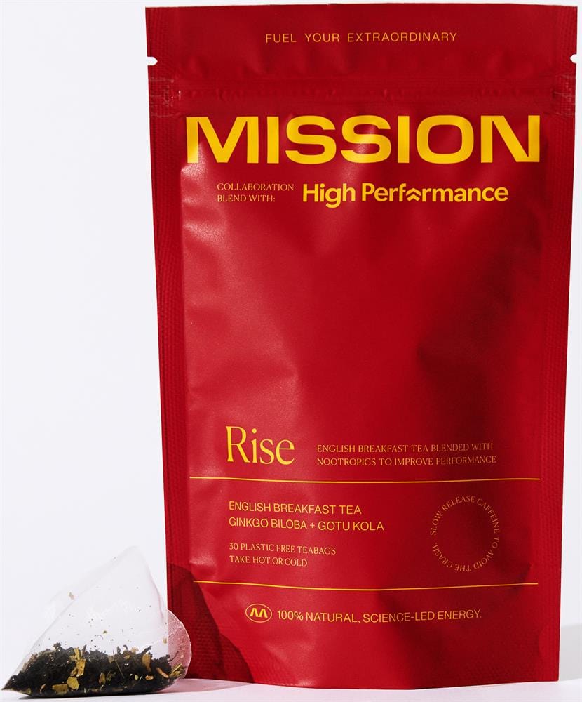 Rise English Breakfast + Ginkgo Biloba + Gotu Kola (30 teabags), Mission