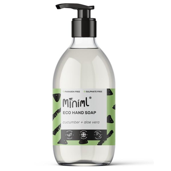 Natural Hand Soap Cucumber in a 500ML Glass Bottle, Miniml