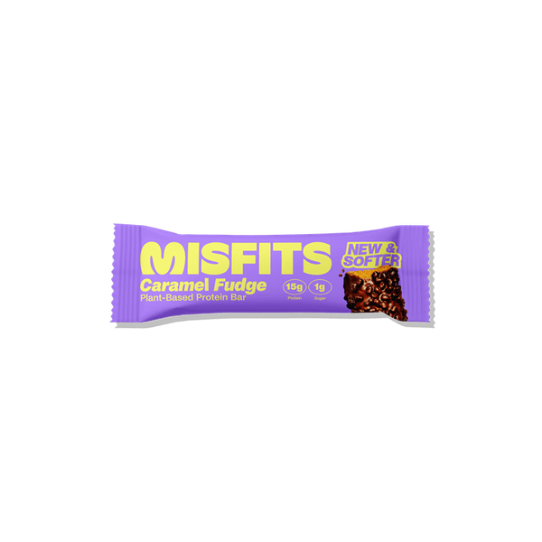 Misfits Plant-Based Protein Bar 15x50g Caramel Fudge