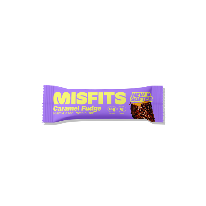 Misfits Plant-Based Protein Bar 15x50g Caramel Fudge